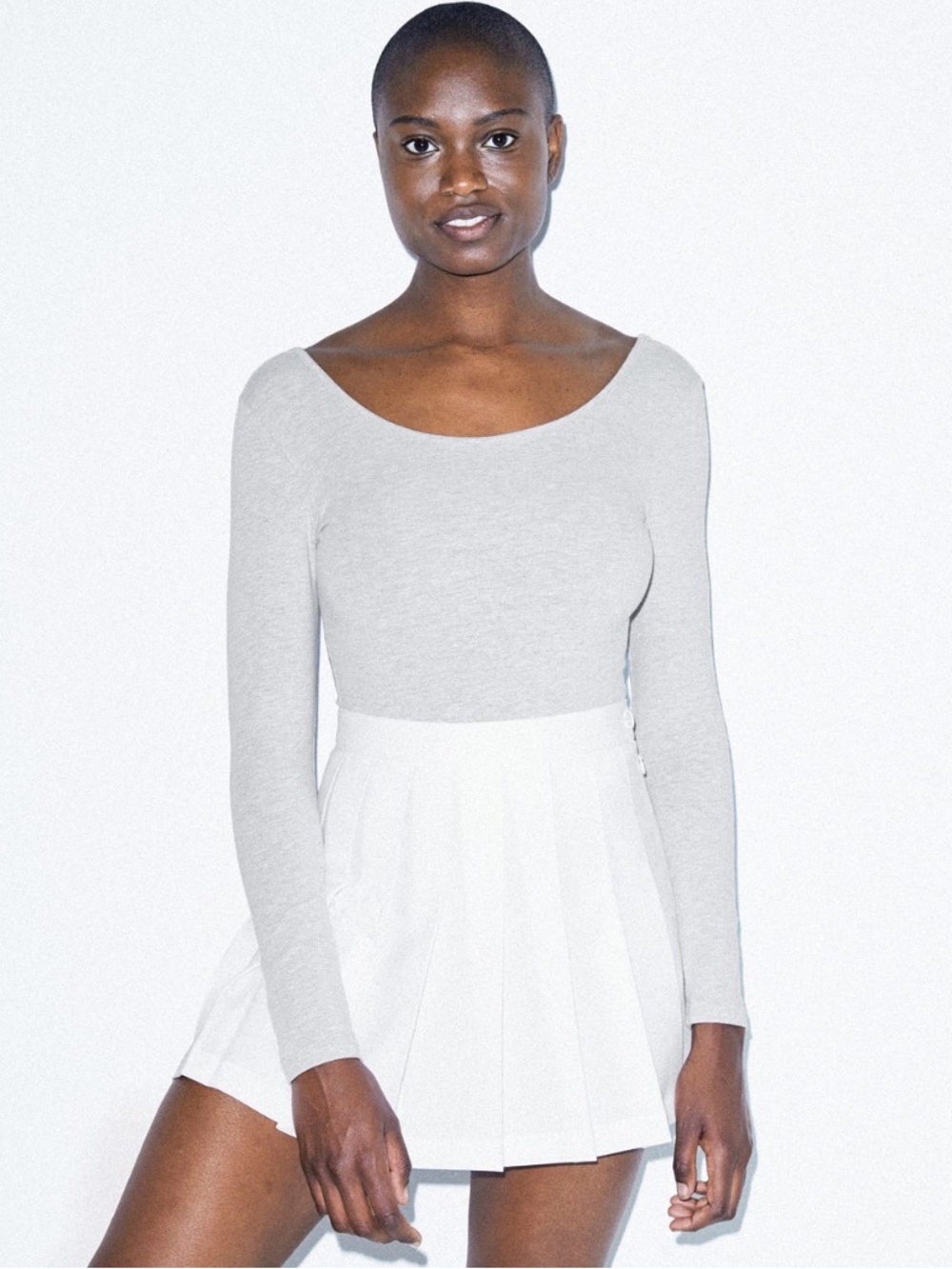 American Apparel White Gabardine Tennis Skirt | Pleated Mini Made in USA Size S - Picture 3 of 7